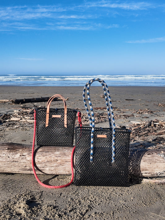 Market Tote - Blue Plaid