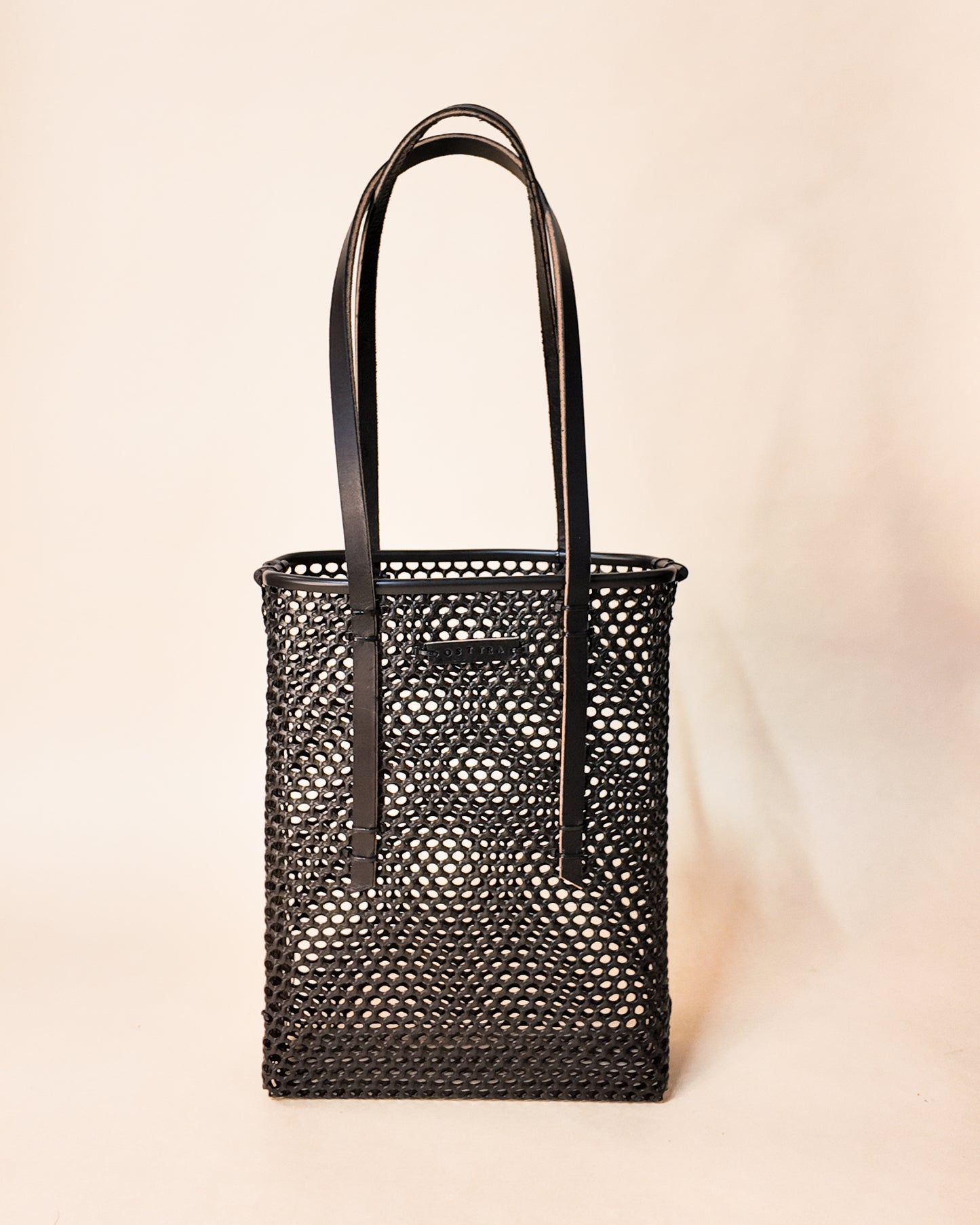 Small Market Tote - Black Leather