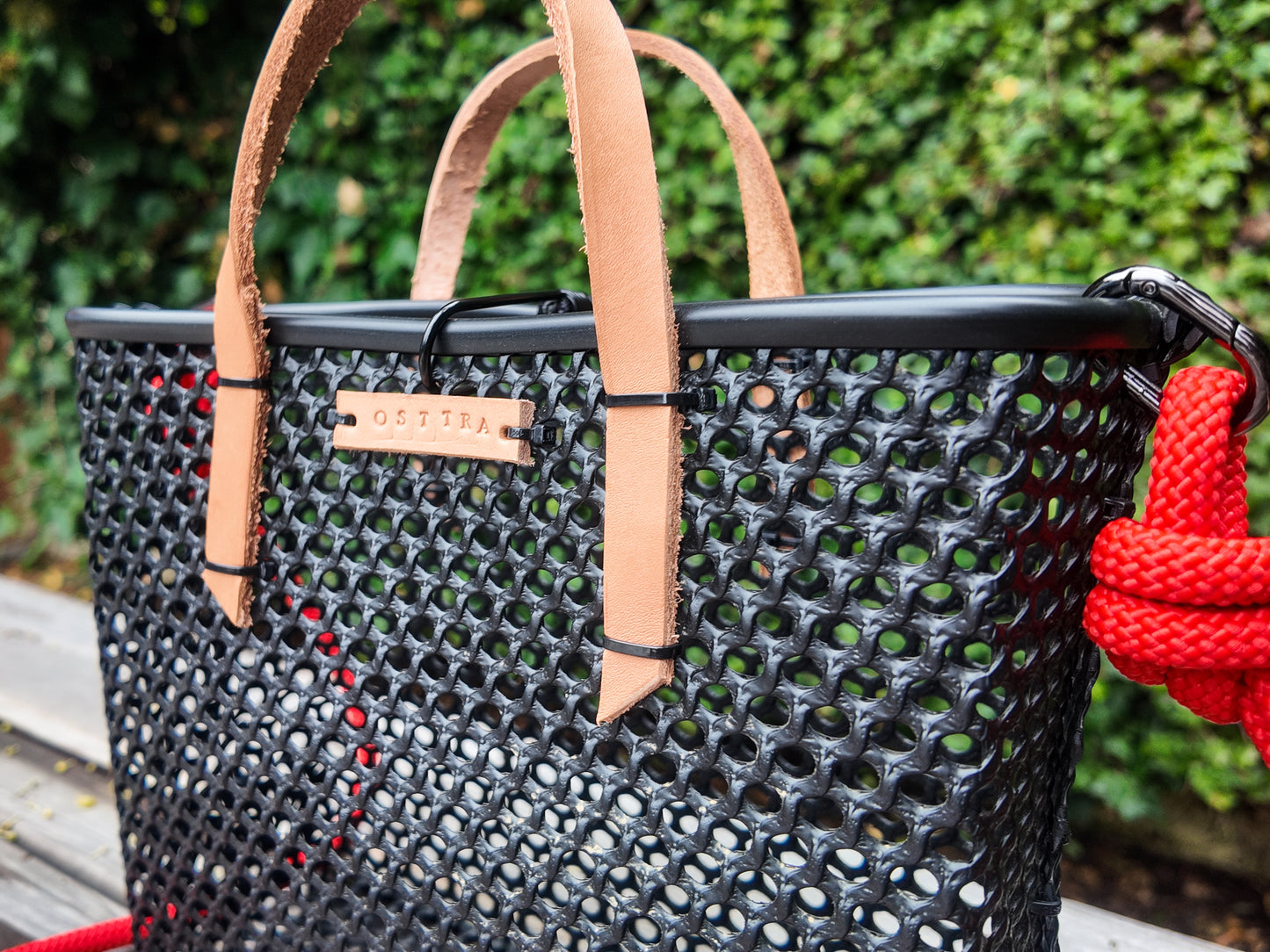 Forager Bag - Tan Leather w/ Red