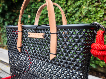 Forager Bag - Tan Leather w/ Red