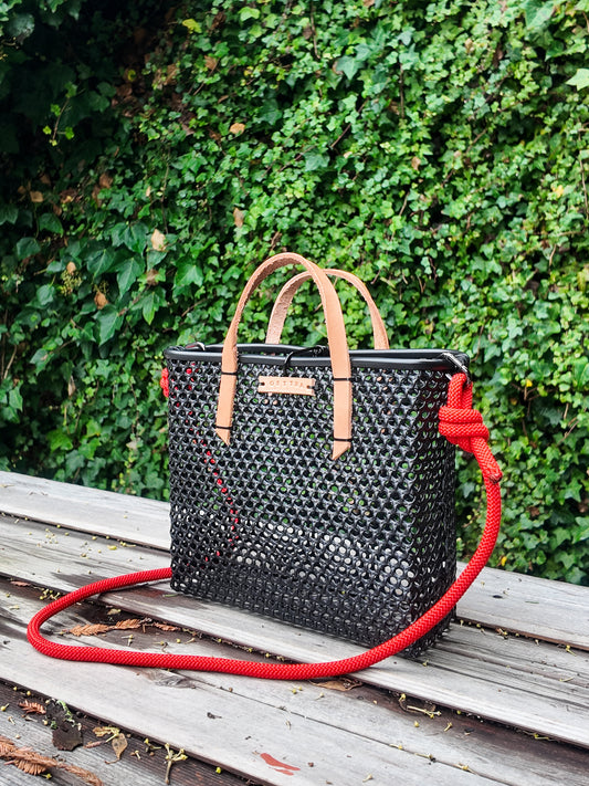 Forager Bag - Tan Leather w/ Red