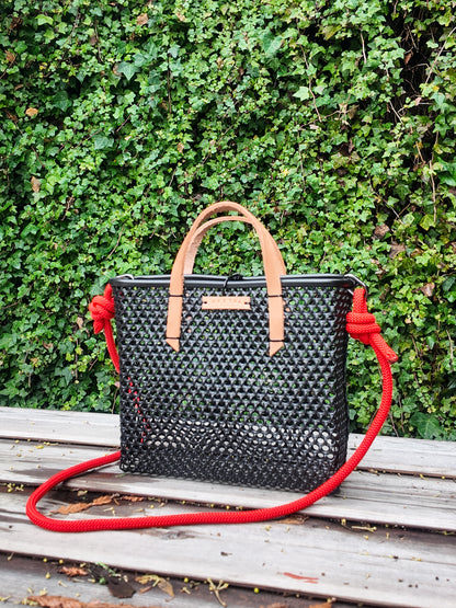 Forager Bag - Tan Leather w/ Red