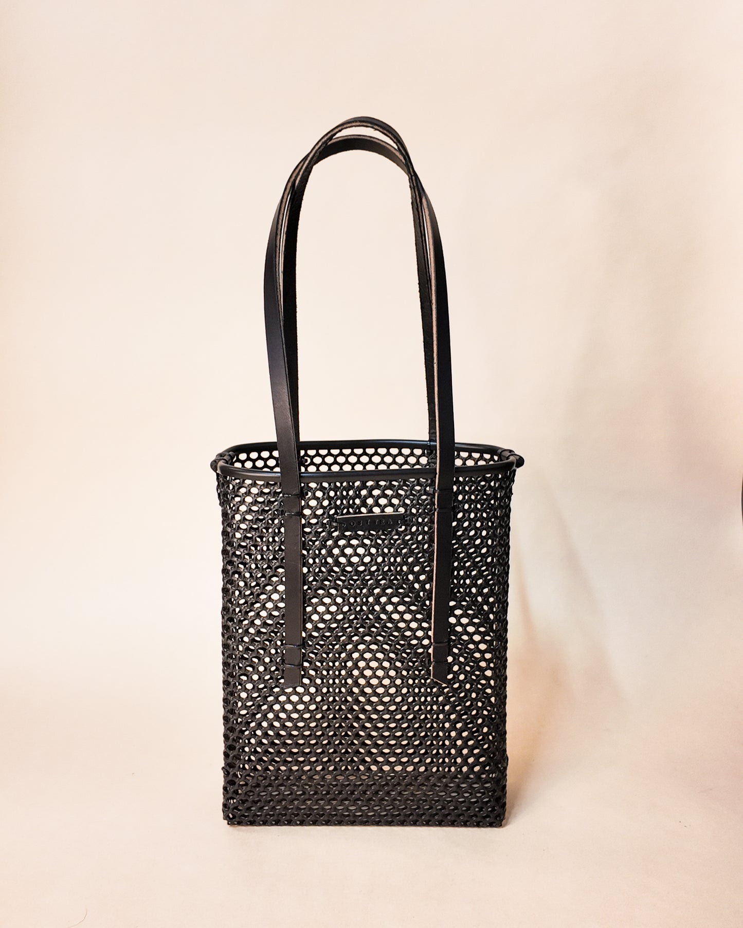 Small Market Tote - Black Leather