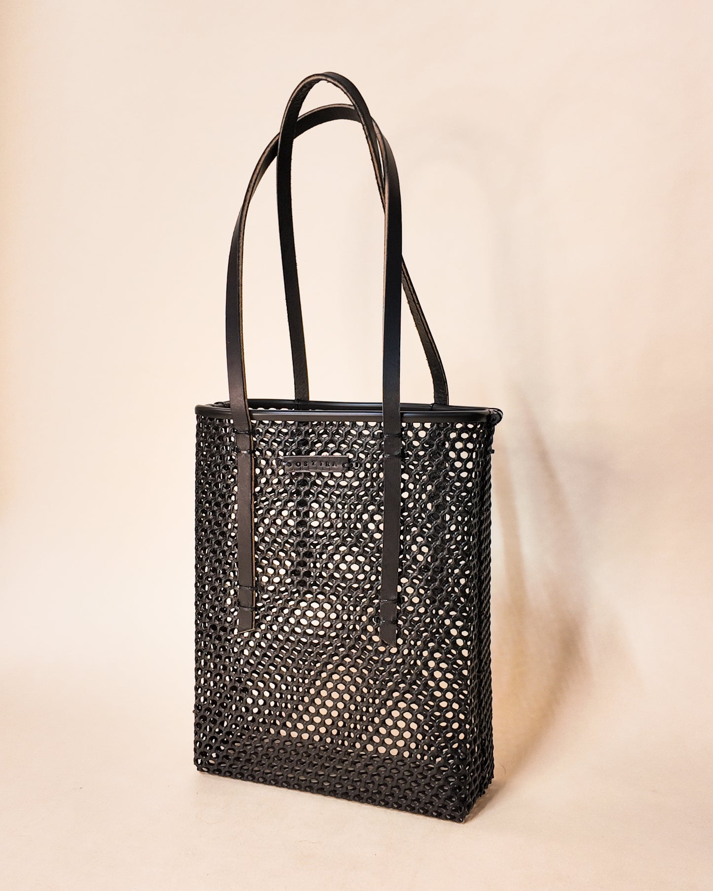 Small Market Tote - Black Leather