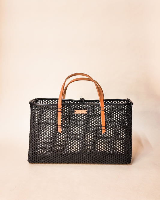 Large Market Tote- Tan Leather